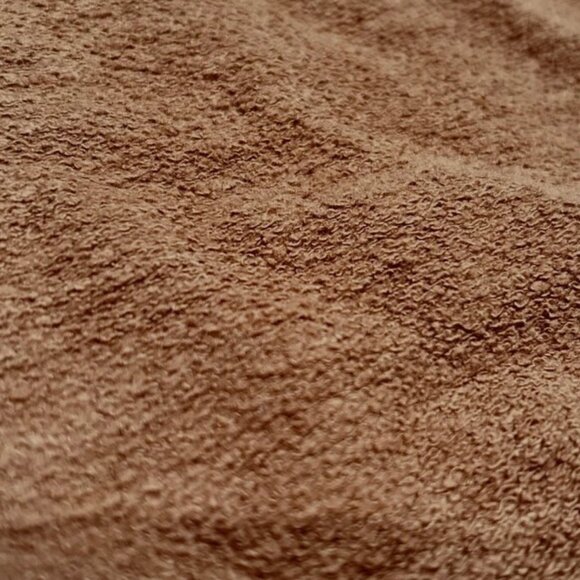 Short Sleeve Raglan Sherpa Terry Sweatshirt Unisex Sweater Coyote Brown XS - Picture 4 of 5